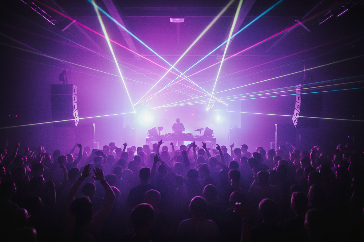 a drum and bass rave
